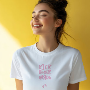 Camiseta Huella dactilar rosa de embarazo humorístico