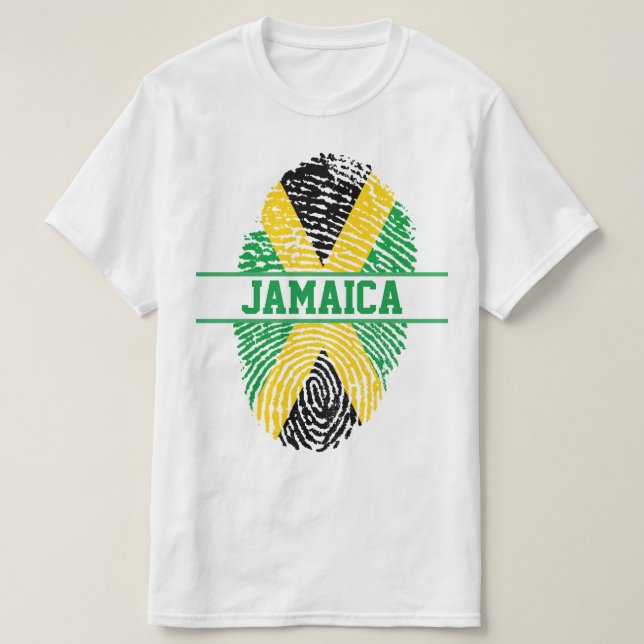 CAMISETA HUELLA DE BANDERA JAMAIQUINA (Diseño del anverso)