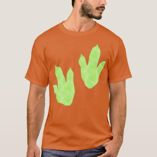 Camiseta Huella de dinosaurio verde claro