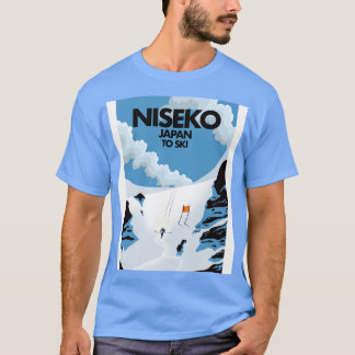 Camiseta Huella de esquí de Niseko Japón