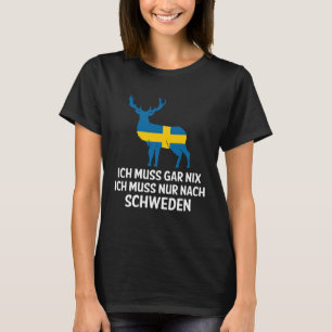 Camiseta Huella de fondo Ich muss gar nix ich muss nur nach