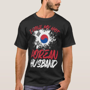 Camiseta Huella de fondo me encanta mi esposo coreano calie