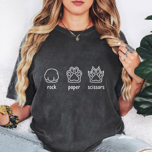 Camiseta Huella de Garra Piedra Papel Tijera Regalo Diverti