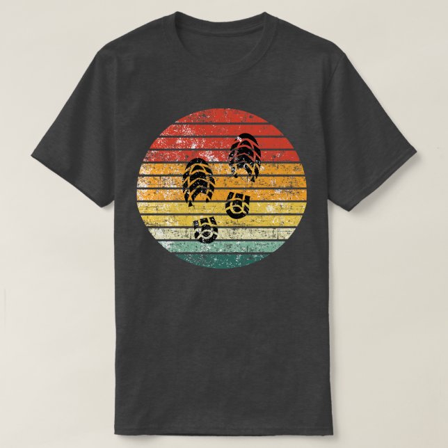 Camiseta Huella de los botes de senderismo (Diseño del anverso)