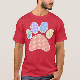 Camiseta Huella de manitas de perro de Pascua, conejo de hu