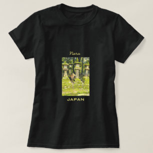Camiseta Huella de Nara Japón de viajes de parque de ciervo