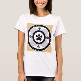 Camiseta Huella de pata con elementos decorativos