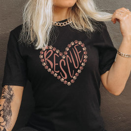 Camiseta Huella de Pezuña Corazón de Rescate de Ma