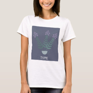Camiseta huella de tomillo de jardín