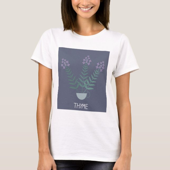 Camiseta huella de tomillo de jardín (Anverso)