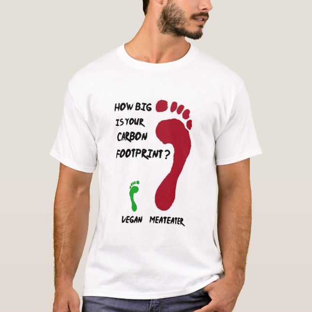 Camiseta Huella del carbono del vegano (Anverso)