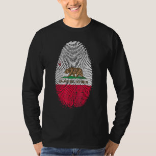 Camiseta Huella Deportiva De La Bandera De California En Mi