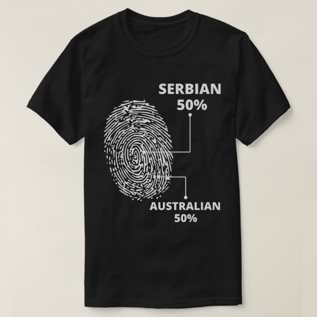 Camiseta Huella digital australiana serbia (Diseño del anverso)