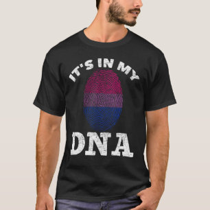 Camiseta Huella digital bisexual Es En Mi Dna Bi Orgullo Lg