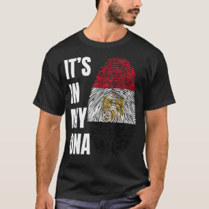 Camiseta Huella digital de ADN Biometría Bandera egipcia Eg