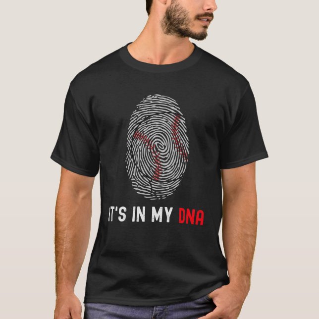 Camiseta Huella digital de béisbol está en mi juego de béis (Anverso)