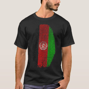 Camiseta Huella digital de la bandera de Afganistán Está en