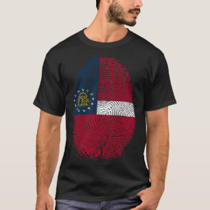 Camiseta Huella digital de la bandera de Georgia Está en mi