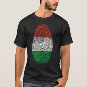 Camiseta Huella digital de la bandera de Hungría
