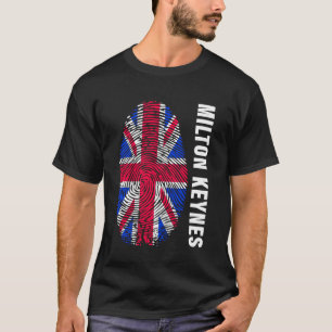 Camiseta Huella digital de la bandera de la Unión Jack Milt