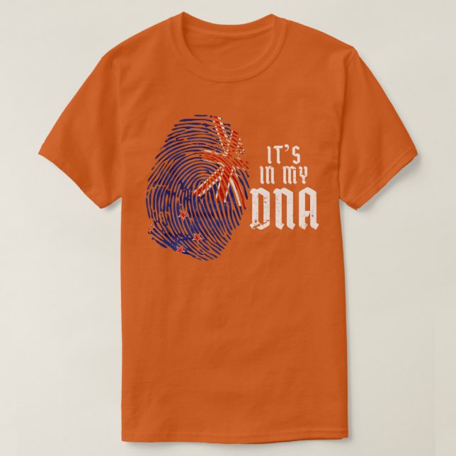 Camiseta Huella digital de Nueva Zelanda (Diseño del anverso)