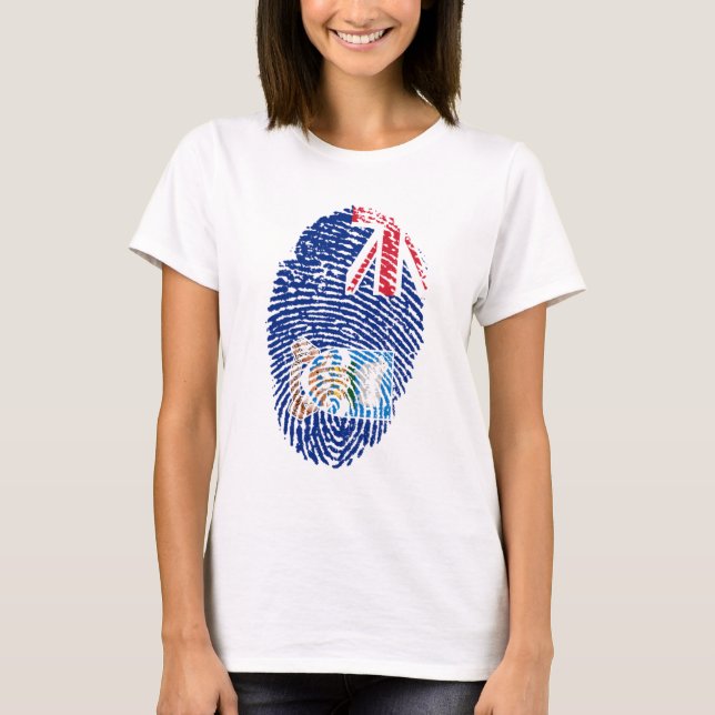 Camiseta Huella digital Falkland Flag (Anverso)