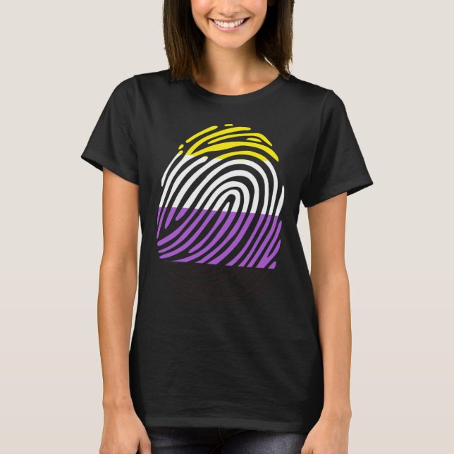 Camiseta Huella digital no binaria (Anverso)