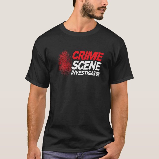 Camiseta Huella digital privada espía, escena del crimen In (Anverso)