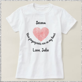 Camiseta Huella digital romántica