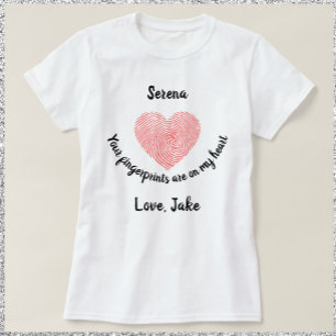 Camiseta Huella digital romántica