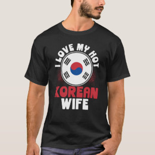 Camiseta Huella dorada me encanta mi caliente esposa corean