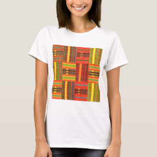 Camiseta huella kente africana