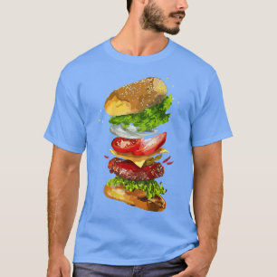 Camiseta Huella trasera de Cheeseburger 2