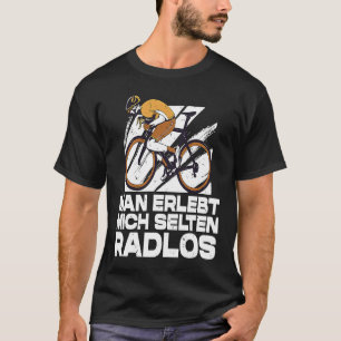 Camiseta Huella trasera Rara vez me encuentras sin biciclet