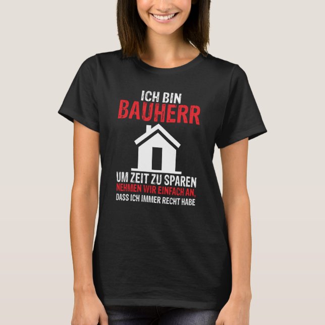 Camiseta Huella trasera Soy jefe de constructores (Anverso)