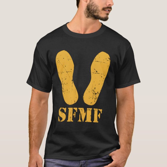 Camiseta Huellas amarillas Sfmf (Anverso)