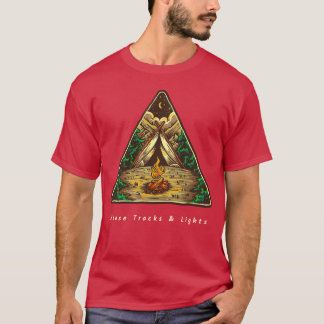Camiseta Huellas de alce camping ligero vintage