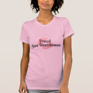 Camiseta Huellas de Bebé Niña Orgullosa Nueva Abuela