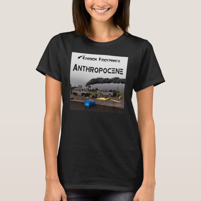 Camiseta Huellas de carbono - Antropoceno (Anverso)