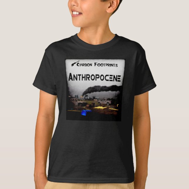 Camiseta Huellas de carbono - Antropoceno (Anverso)