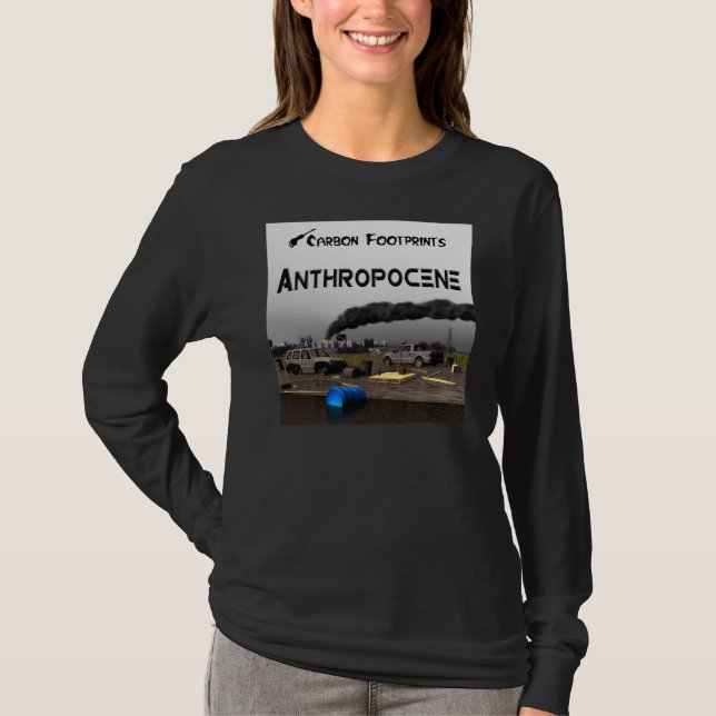 Camiseta Huellas de carbono - Antropoceno (Anverso)