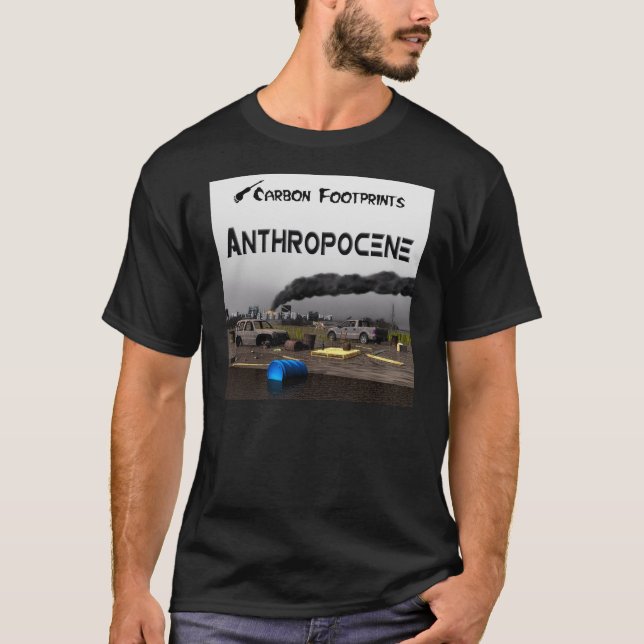 Camiseta Huellas de carbono - Antropoceno (Anverso)