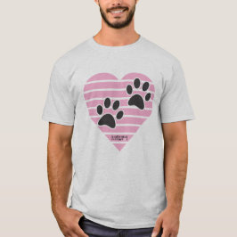 Camiseta Huellas De Corazón A Rayas