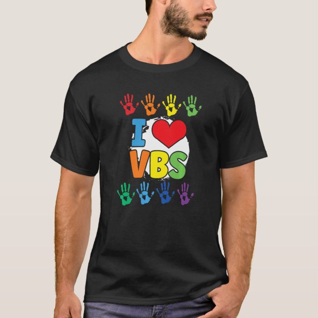 Camiseta Huellas De La Escuela De Vacaciones De La Biblia M (Anverso)