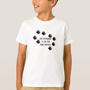 Camiseta Huellas de patas de perro con dicho adorable