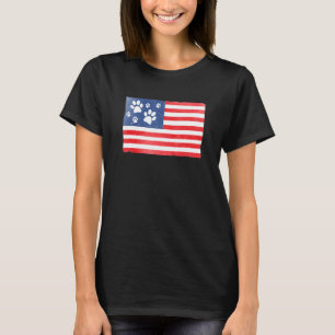 Camiseta Huellas de patas de perro vintage Estampados de ga