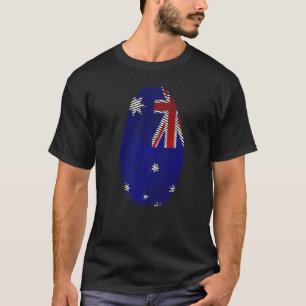 Camiseta Huellas digitales de bandera australiana está en m
