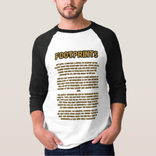 Camiseta Huellas en la Oración de Arena masculina 3/4