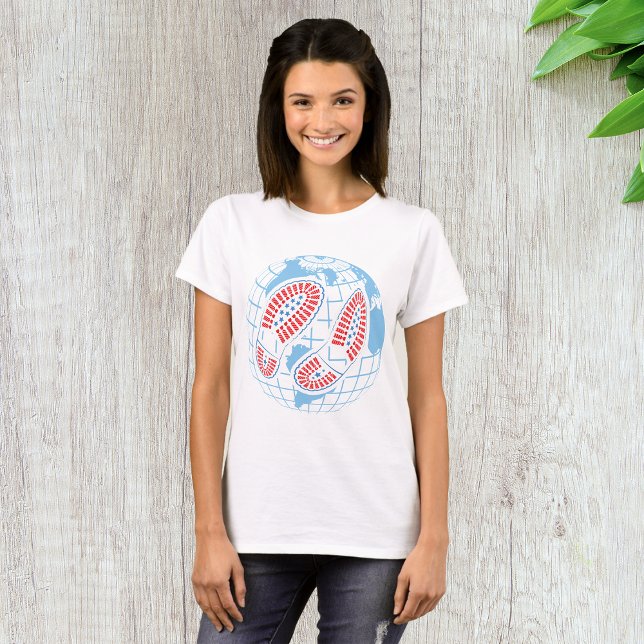 Camiseta Huellas En Un Globo (Subido por el creador)
