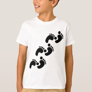 Camiseta huellas lindas del bebé